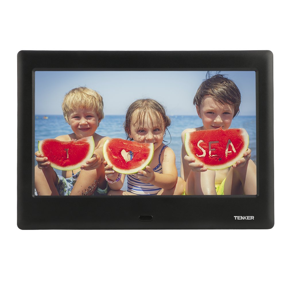 Tenker 7 Inch Hd Digital Photo Frame Ips Lcd Screen With Auto Rotate Calendar Clock Function Player Remote Control Black